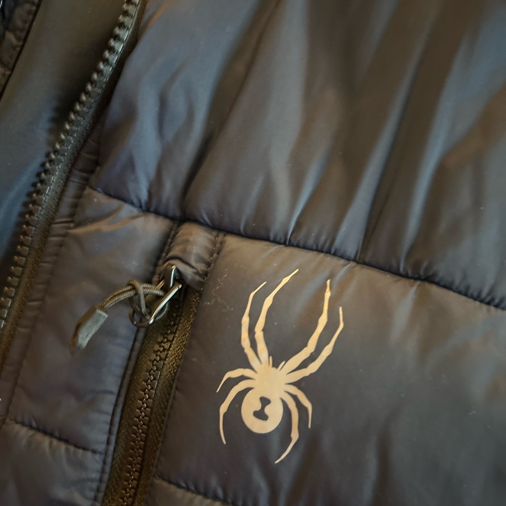 Spyder Navy Puffer Jacket with Iconic Logo